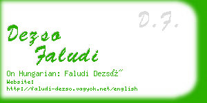 dezso faludi business card